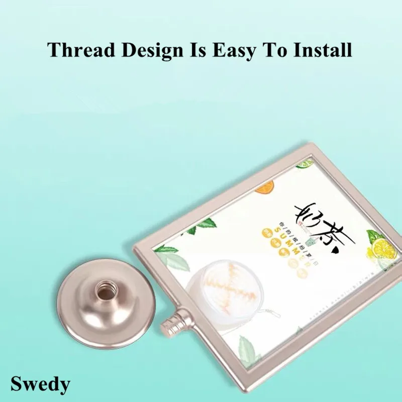 A5 148x210mm Plastic Sign Holder Display Stand Restaurant Menu Paper Holder Photo Picture Poster Frame