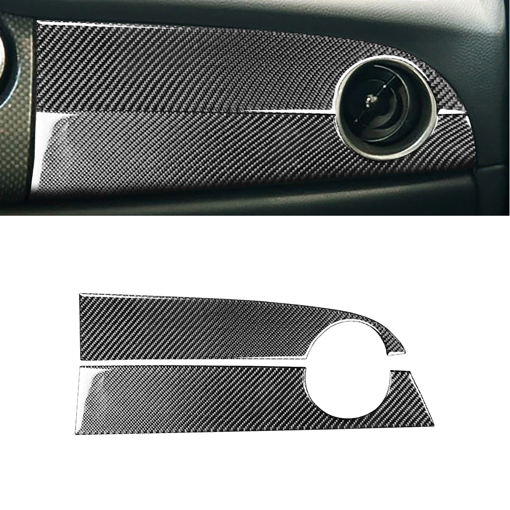 Passenger Side Air Vent Panel Decorative Cover Trim Decals for BMW Mini Cooper 2005 2006 Carbon Fiber Car Interior Accessories