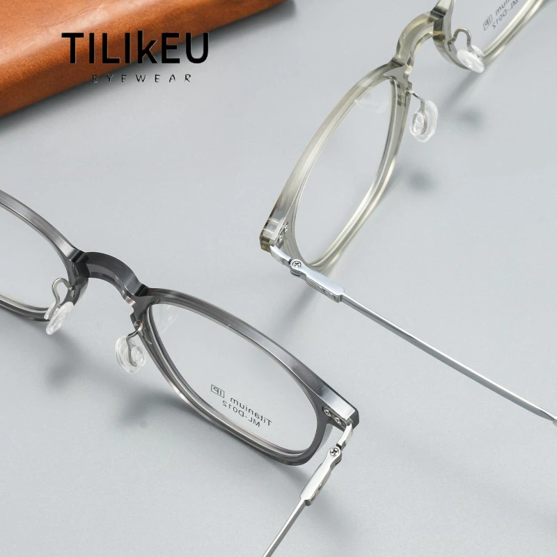 

New Fashion Nylon Titanium Glasses Frame Ultralight Retro Square Men Eyeglasses Frame Designer Full Rim Women's Luxury Eyewear