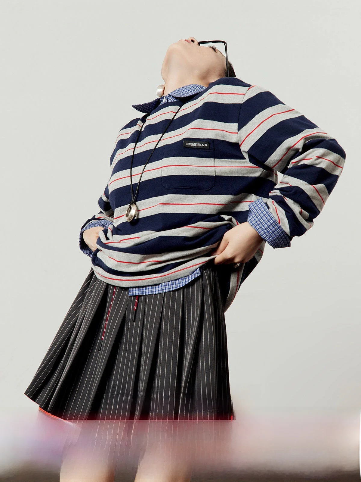 

Повседневная женская футболка в полоску с круглым вырезом, цветными блоками, удобная, дышащая, с длинными рукавами