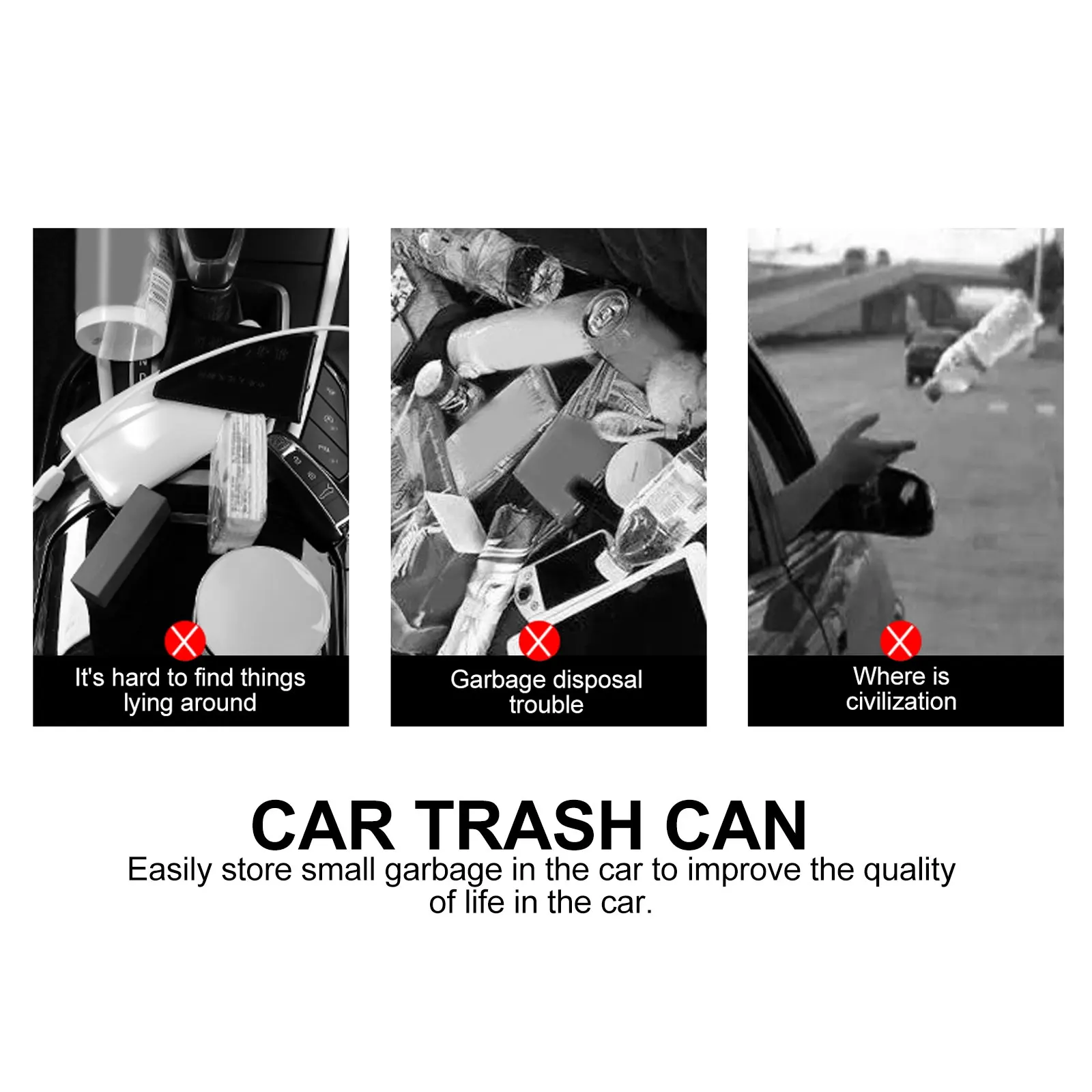 

Glitter Car Trash Can Garbage Dustbin Storage Box Automobile Dust Bin Car Accessories Mini Waste Container Elegant Design Space