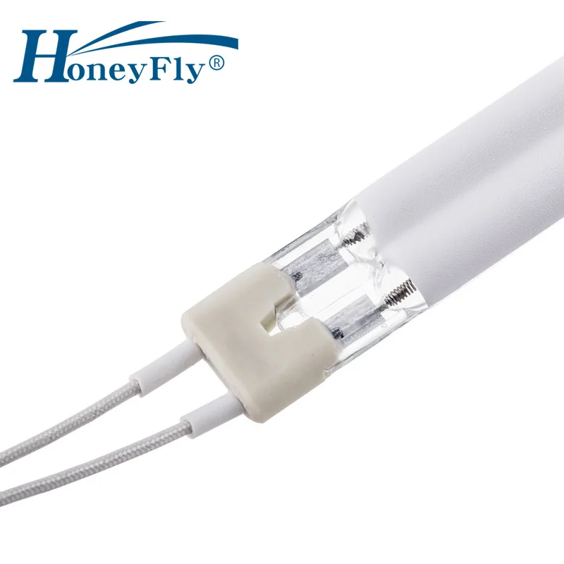 

HoneyFly 10pcs White Half Coated IR Halogen Lamp 460mm 400V 4000W Twin Tube Infrared Heater Tube Lamp Drying PET Blowing