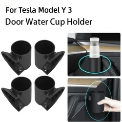 Cup Holder for Tesla Model Y/3/3+ Car Door Cup Holder Storage 2/4PCS ABS Front Rear Door Car Interior Accessories Modely Model3