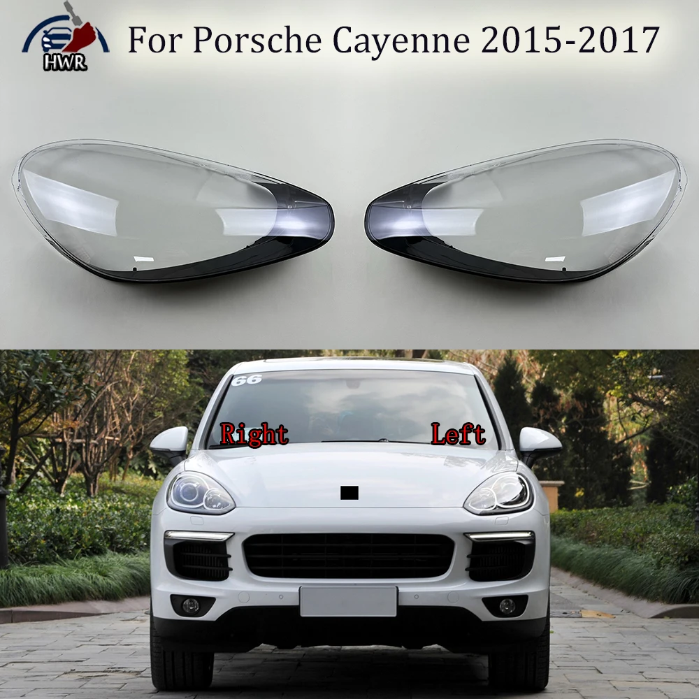 

For Porsche Cayenne 2015 2016 2017 Car Front Headlight Cover Auto Headlamp Lampshade Lampcover Head Lamp light Lens Shell Caps