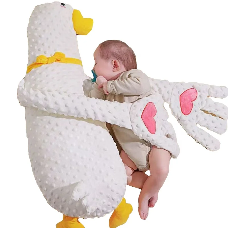 Electric soothing big white goose baby exhaust pillow to sleep artifact slaps palm baby to sleep autonomously