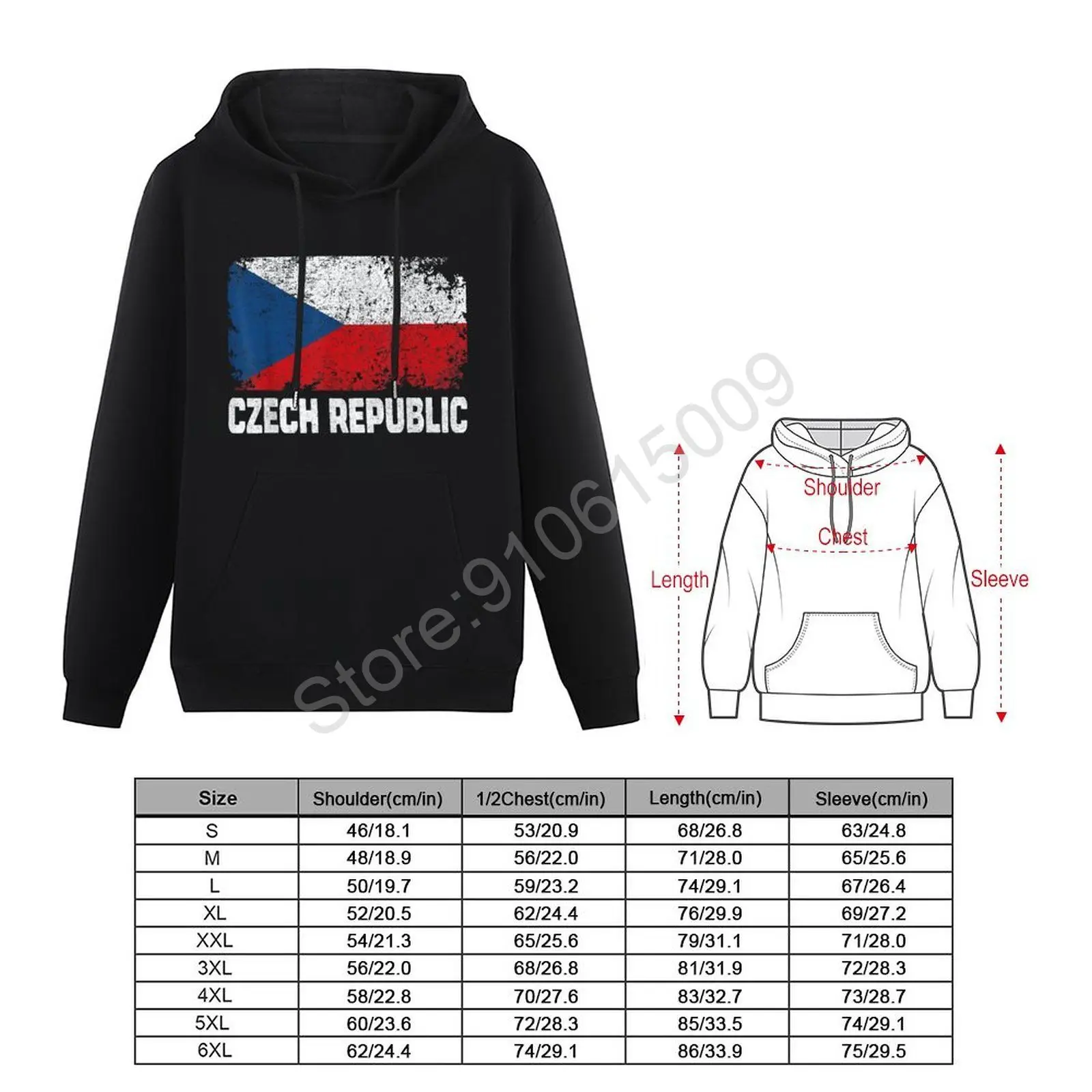Men Women Hoodies Czech Republic Flag Czechs Country Map Hoodie Pullover Hip Hop Hooded Sweatshirt Cotton Unisex view 6