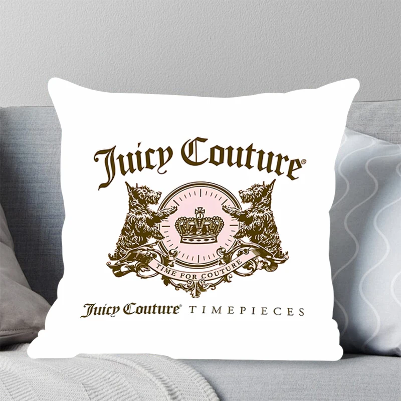 Square pillow bedroom sofa leisure comfortable two-sided pillow living room Juicy Couture pillowcase Fashion brand Home Decor