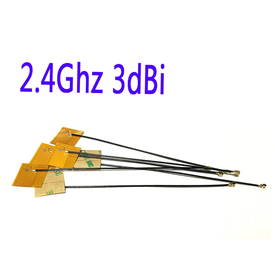 2PCS  2.4Ghz 3dbi Wifi Internal Antenna Yellow Film FPC Soft Aerial U.RL #2 Wifi Antenna for Laptop