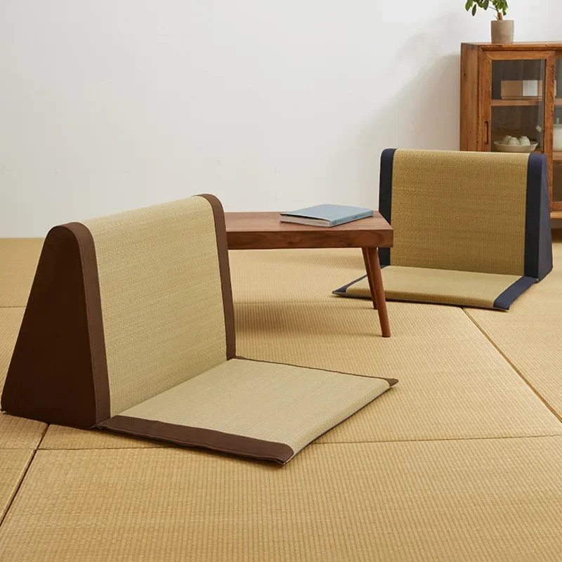 Tatami Cushion Chair Japanese Legless Seat Cozy Bay Window Lounge Chair Foldable Floor Backrest Chair Compact Floor Seating