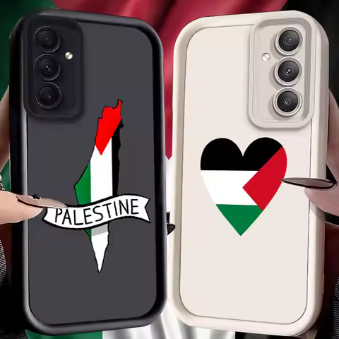Palestine Flag Case for Samsung Galaxy S24 S23 S22 S21 Ultra Plus S20 FE A55 A54 A53 A52 A52S A51 A50 A50S A35 A34 Back Cover