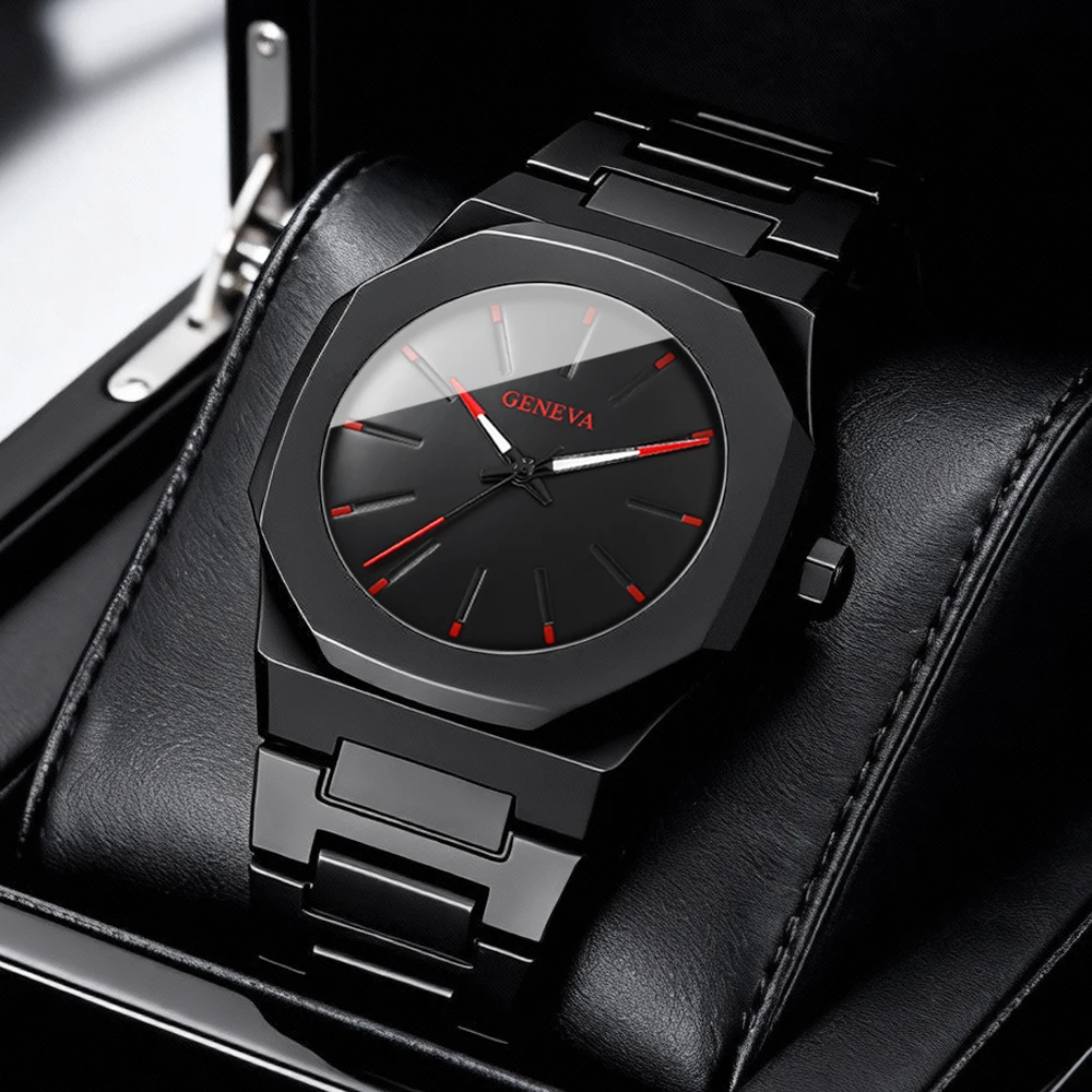 1-piece new watch, polygonal dial, fashionable and trendy accessory for outfit coordination, with a premium feel