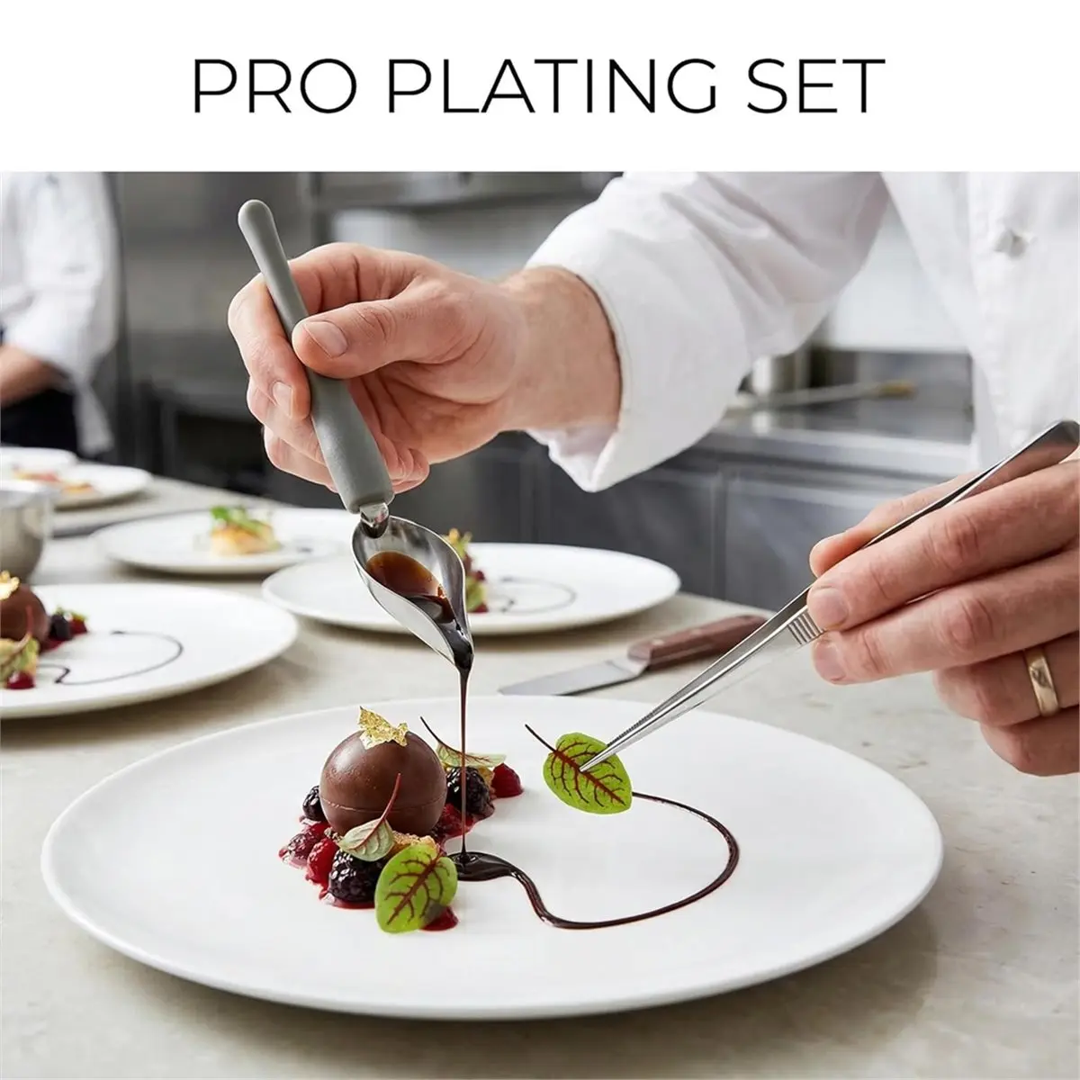 12 Pcs Chef Plating Tools Plating Drizzle Spoons Cooking Tweezers Culinary Stainless Stee and Kitchen Art DIY