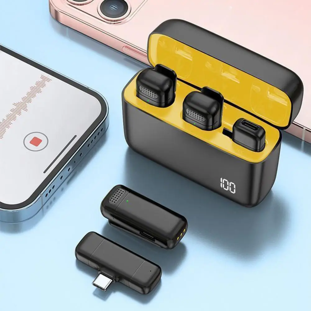 Ansteck mikrofon Funk mikrofon Wiederauf lad bares Laval ier mikrofon mit drahtloser Verbindung mit geringer Latenz für Plug-and-Play