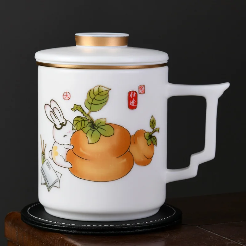 Light Luxury Cup Ceramic Coffee Cup Office Cup Creative Tea Separation Cup Home Tea Cup Mug Mug