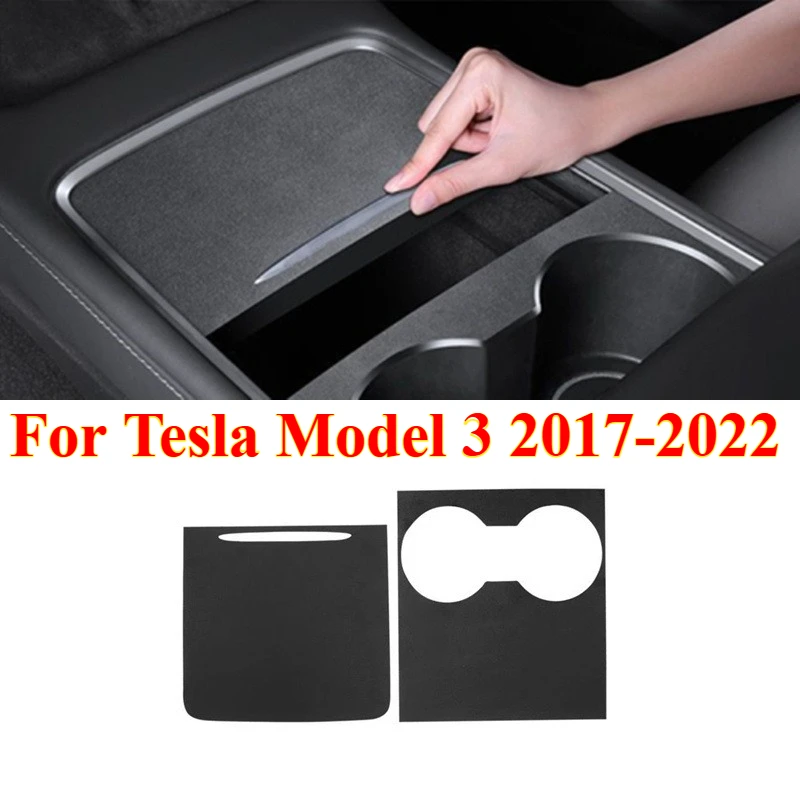

2PCS Center Console Wrap Suede Pattern Protector Cover Sticker for Tesla Model 3 2017-2022 Car Accessories Wholesale