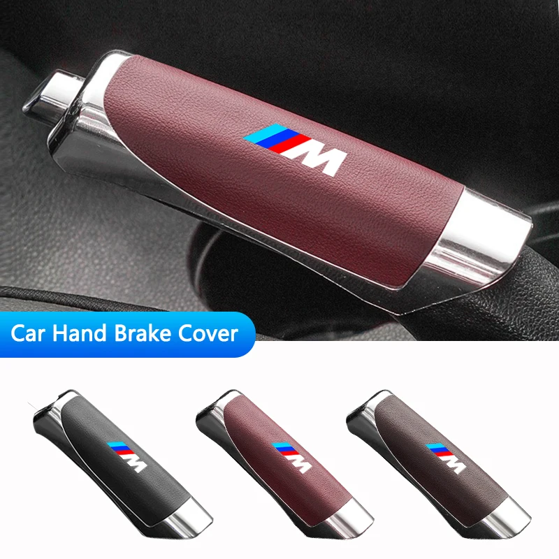 ABS 12.5x3.3cm Car Anti-Slip Handbrake Grip Protector Cover For BMW M Emblem E46 E36 E34 F10 E90 F30 E60 F30 E53 E30 E92 E87 view 3