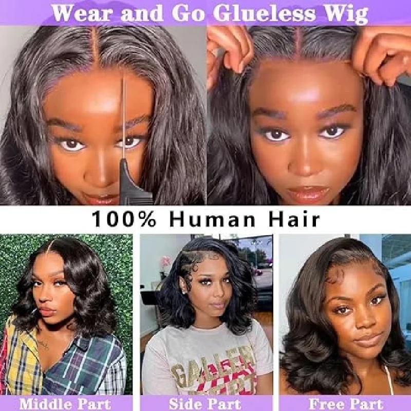 Parrucche per capelli umani con onda del corpo senza colla da 36 pollici 5x5 Parrucche frontali in pizzo HD naturale per capelli umani Parrucche brasiliane a densità 220 per le donne