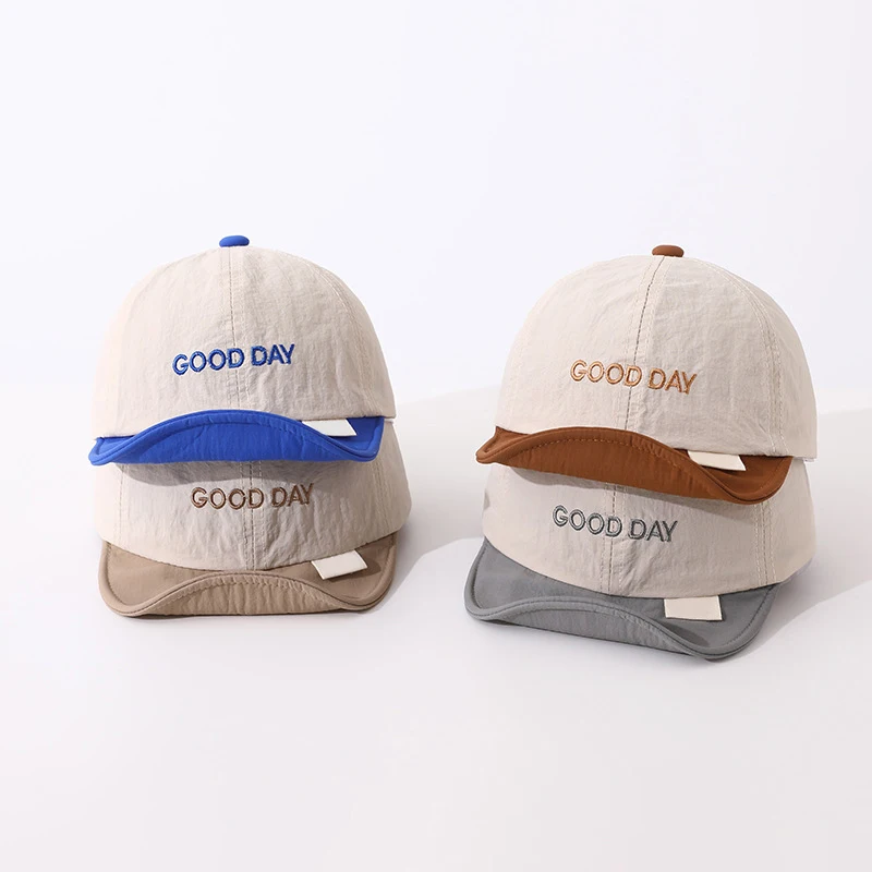 

6-24Month Infants Duck Tongue Hat Kids Summer Sun Hats Fashion Letter Quick Drying Baseball Cap Boy Girl Baby Peaked Cap Visors