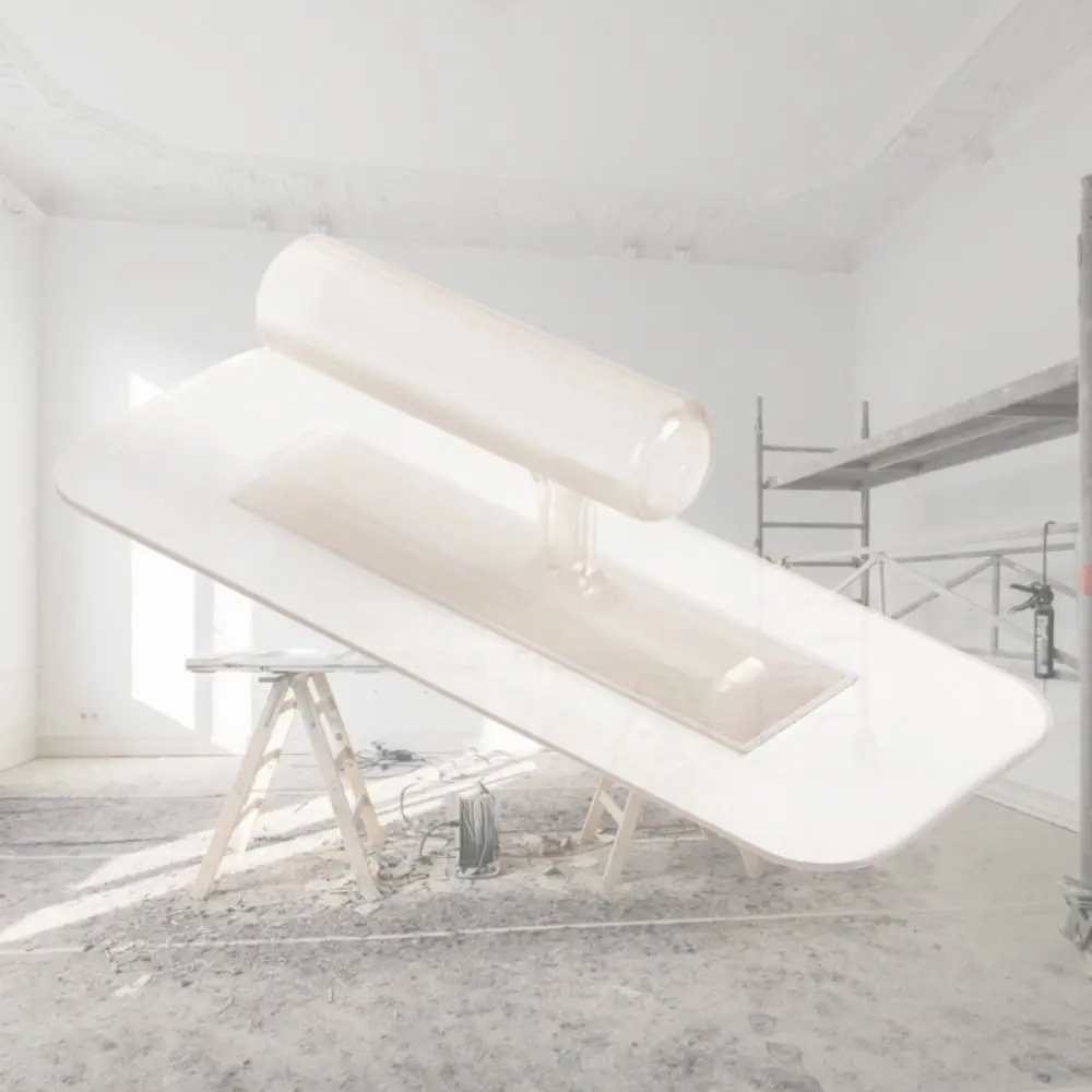 Spatola per intonaco trasparente durevole Manico antiscivolo in plastica Strumenti da parete per intonacare Spalmatore per cazzuola Architettura di fabbrica