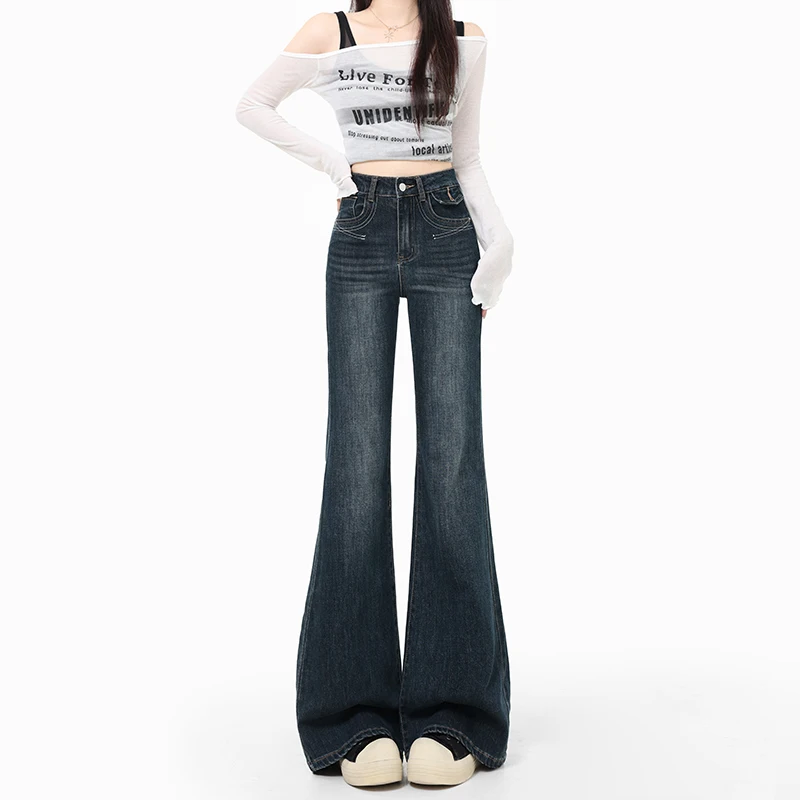 

American-style sexy curves, slimming high-waisted flared pants Conventional&Lengthened