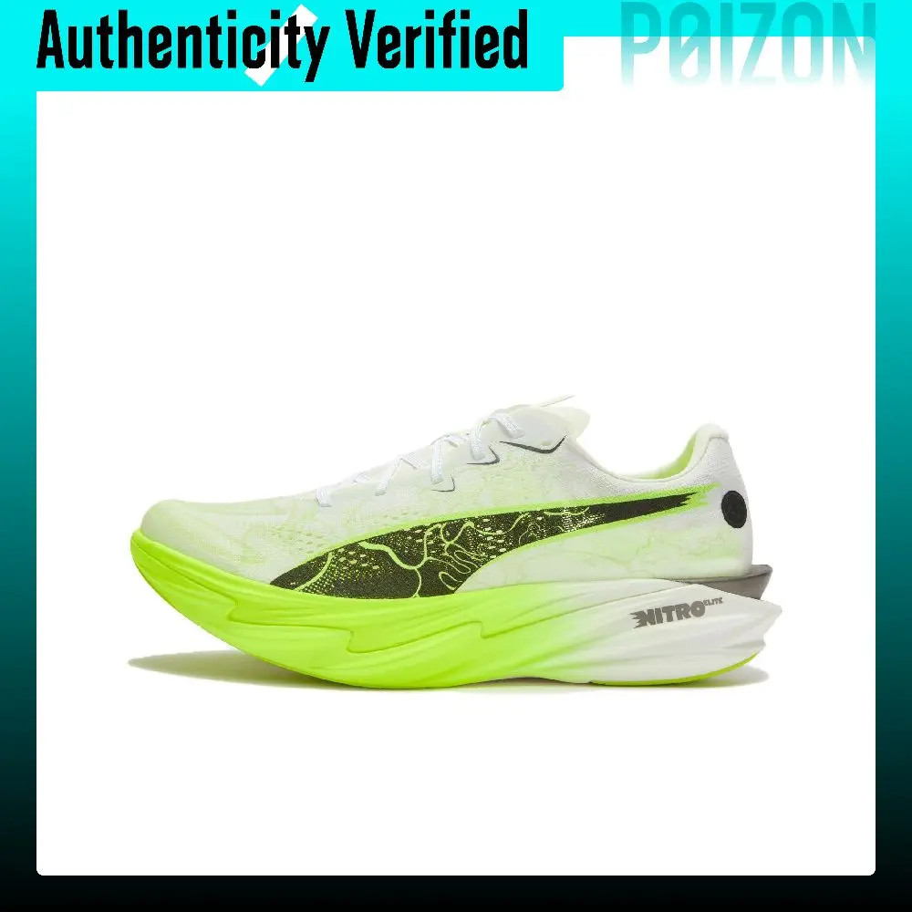 PUMA Deviate Nitro Elite 4 Low-top Casual Running Shoes Unisex Neon Green 313705-01