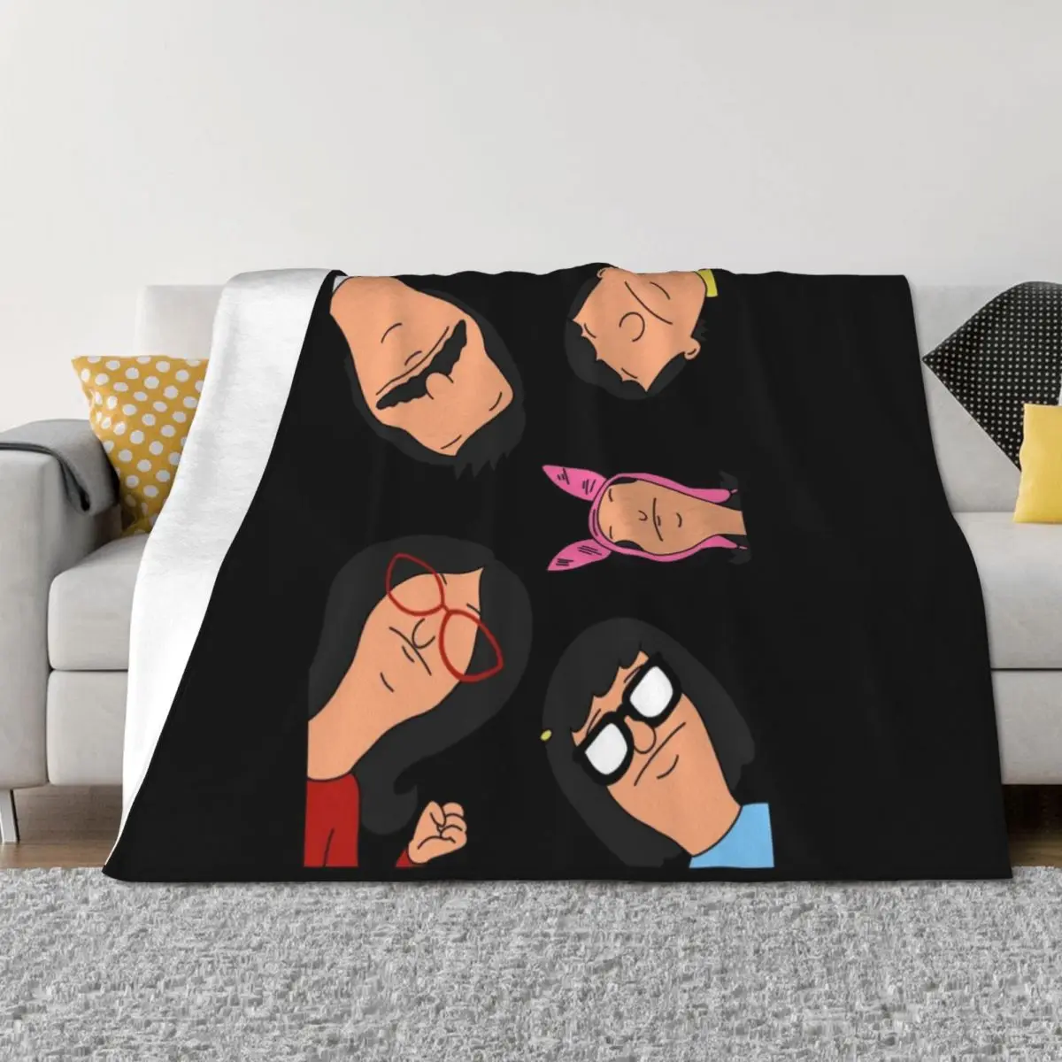 

Bob’S Burgers Throw Blanket For Sofa Thin christmas gifts cosplay anime For Decorative Sofa Blankets
