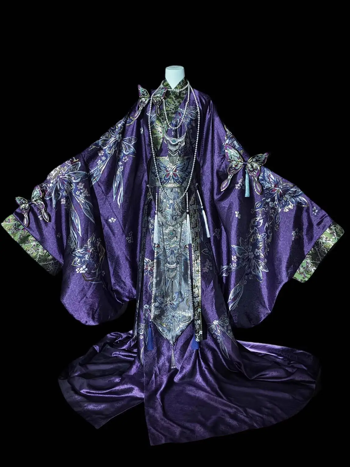 

New Hanfu Women Improve Han Elements Heavy Industry Imitation Flower Fiesta Carnival Halloween Cos Cosplay