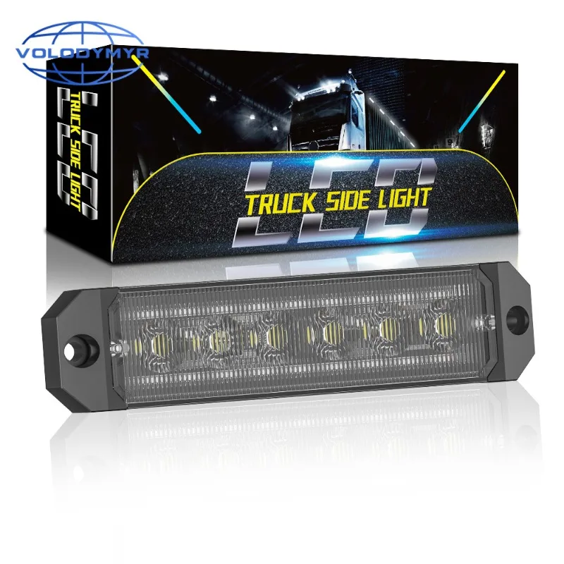 

12V-24V Fog Lights LED Work Light Flood Light Off-Road Car External Lights White 6 SMD 24LED Indicator Light Tail Rear Lamps