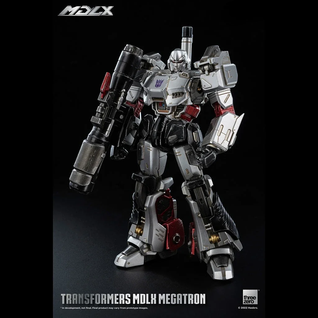 Threezero ของเล่นเปลี่ยนรูปแบบ mdlx megatron โลหะผสม7นิ้ว/18ซม. ของเล่นตุ๊กตาขยับแขนขาได้ของขวัญสะสม