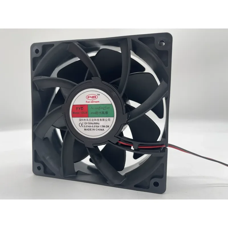 For IP68 fully waterproof fan 12038 12V/24V/48V/220V 12CM outdoor fan humidifier fan