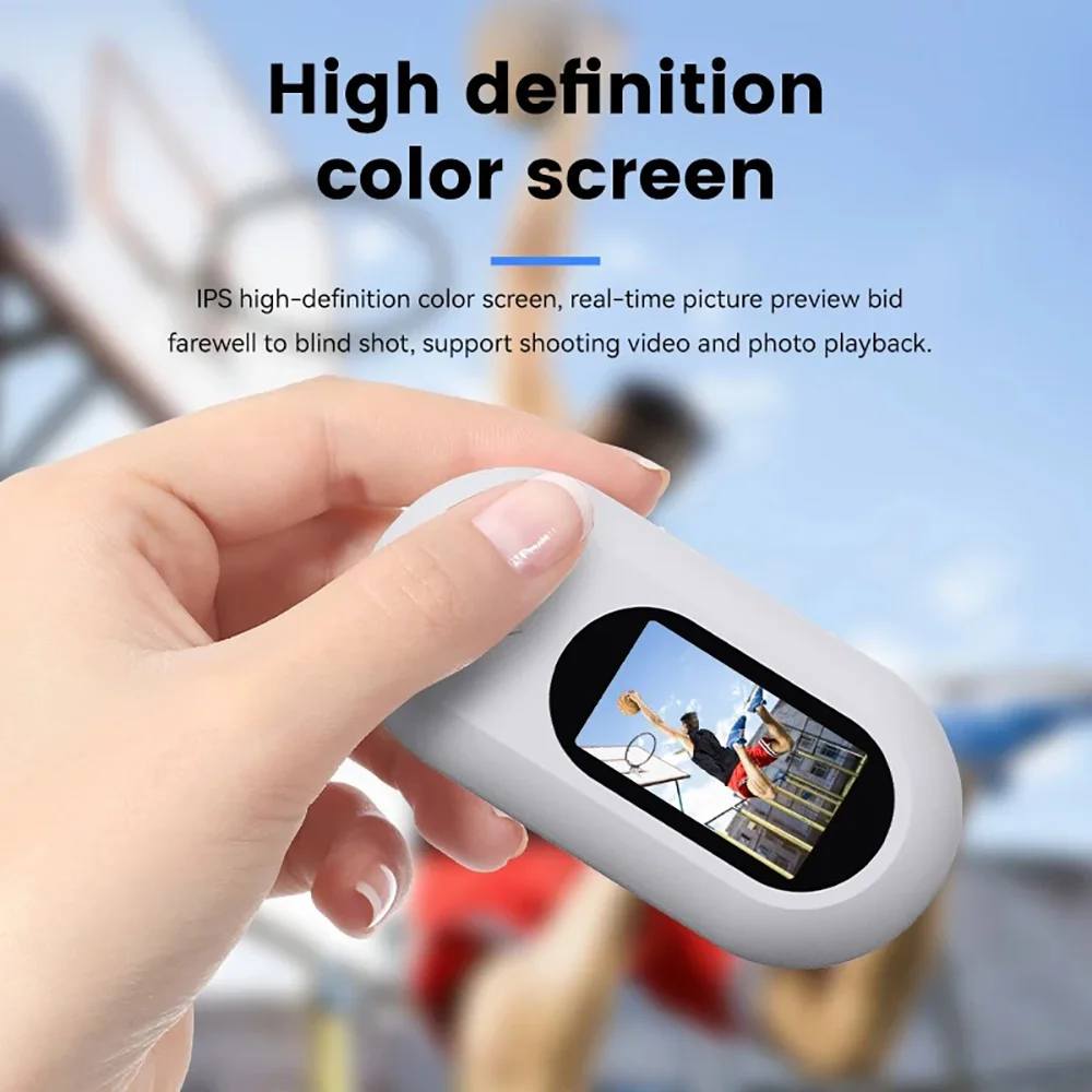 1080P Thumb Sports Camera Outdoor Mini 360 Rotating Cycling Sports Camera With LCD Screen Driving Recorder Pet Collar Camera