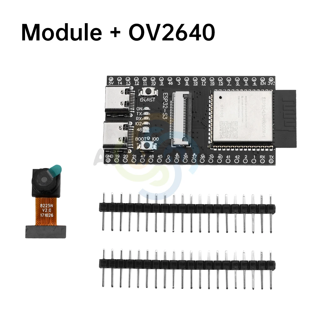 Imagem -04 - Placa de Desenvolvimento Wroom Cam Esp32-s3 Wifi Módulo Bluetooth a Bordo Esp32-s3-wroom1 N16r8 Interface Dual Tipo-c