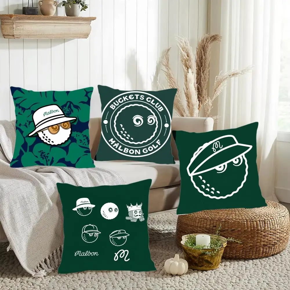 Fashion M-Malbon Golf Cushion Cover Luxury Soft Plush Pillowcase Double Side Cushion Cover Cozy Home Decor Unique Gifts