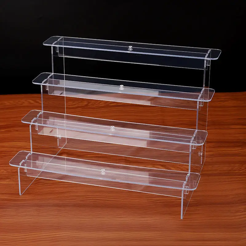 Acrylic Multi-Layer Shelf Standing Brand Display Stand Ladder Frame Bubble Mat Transparent Blind Box Hand-Made Model Base Stand