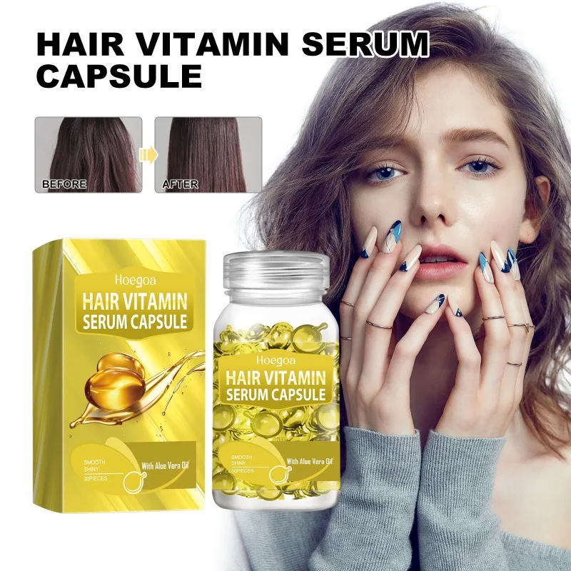 

Yellow Hair Care Oil Capsules Nourish Repair Scalp Reduce Dandruff Hydrate Hair For Soft Shiny Look