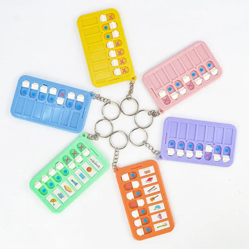 Self Discipline Checklist Notepad Memo Board Keychain Notebook Portable Diary Office School Stationery Supplies