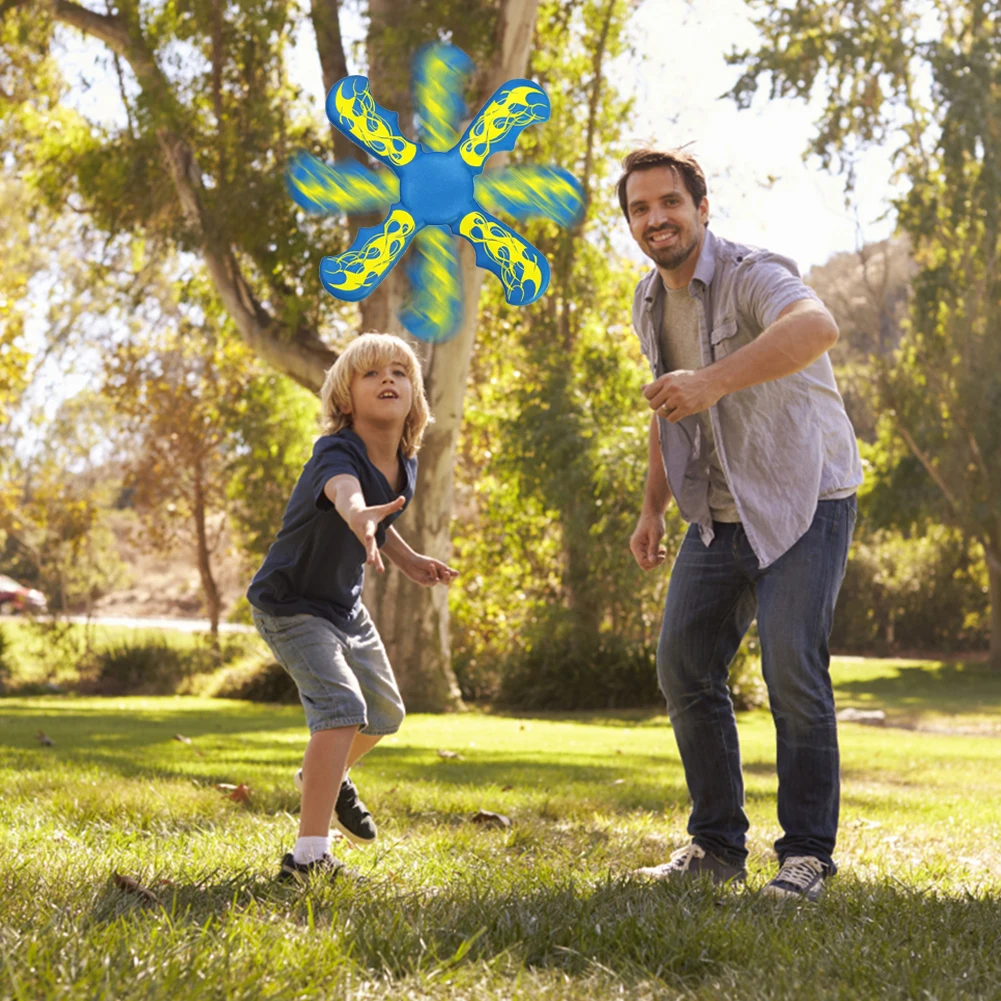 Boomerang interactivo de 3 discos voladores para niños, juguete divertido de descompresión de tres cuchillas, regalos de cumpleaños