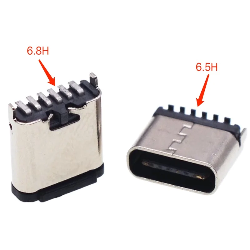 Connecteur USB Type C Femelle 6PIN, USB 3.1 3A Courant ÉWer, Charge Rapide pour Jouets Électriques, Petit Gér, Sauna, Port de Chargement de Téléphone