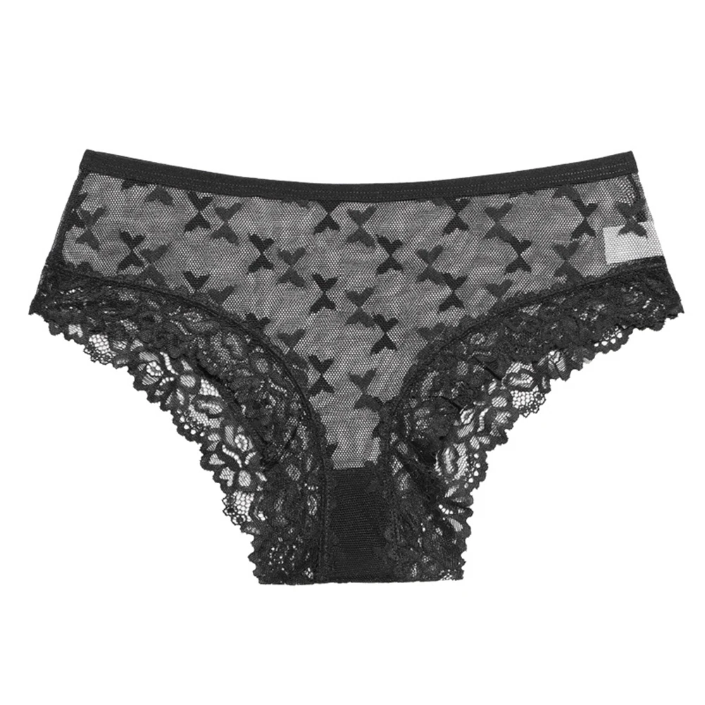 

Ladies' Butterfly Mesh Underwear For Semi Transparent Sexy Lace Triangle Pants Hollow Out Soft Sleep Lingeries Sexy Hot Panties