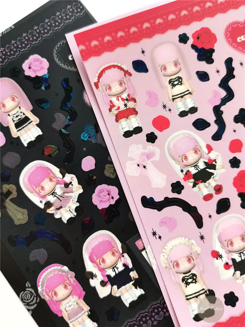 SKYSONIC BOBO Coral Full Set Serie Dekorative Aufkleber Sweet Girl Sub Koreanische DIY Aufkleber Journal Junk Agenda Schreibwaren Suppl – Detail 24