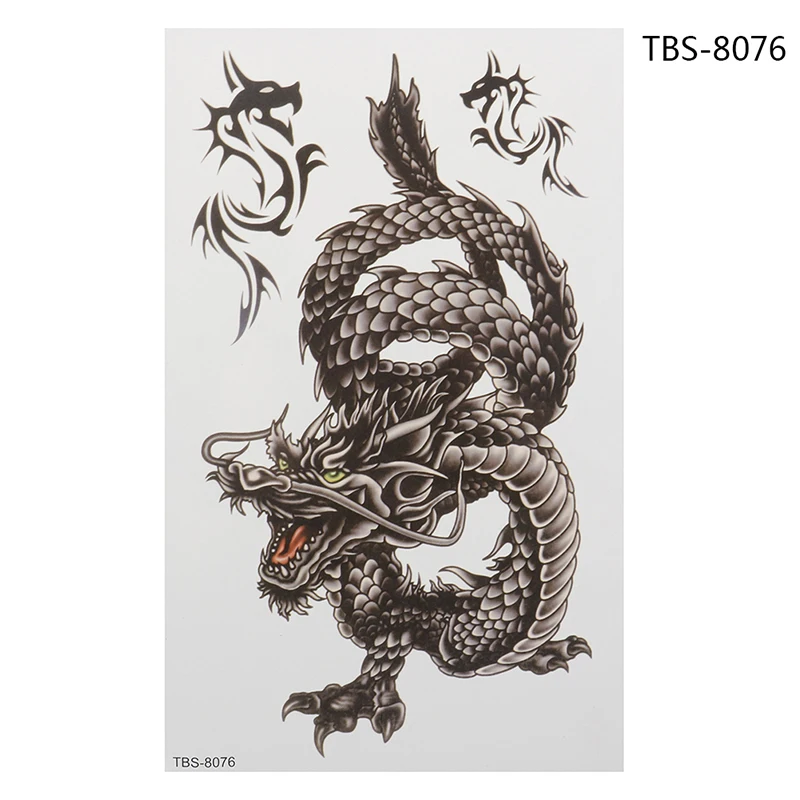 1 Sheet Waterproof Temporary StickerTattoo Dragon Phoenix Body Arm Leg Art Sticker Cool