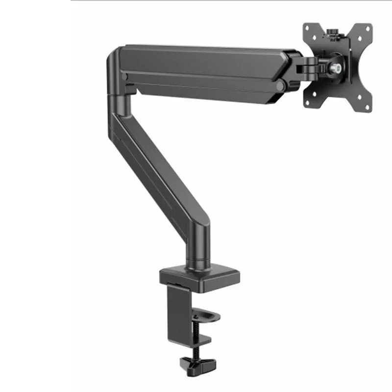 For Monitor Heightening Frame Can Clamp Pneumatic Lifting Computer Screen Holder, Suspended Rotating Desktop, No Punching