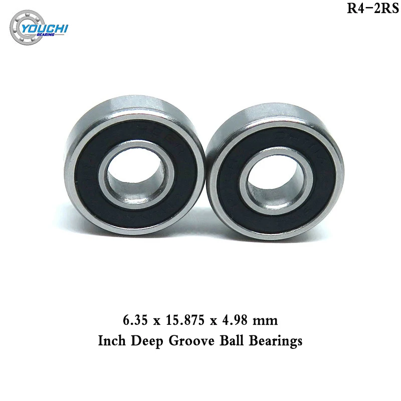 1pcs R4 2RS  6.35x15.875x4.98 Deep Groove Ball Bearings R4RS 6.35*15.875*4.98 Miniature Inch Bearing