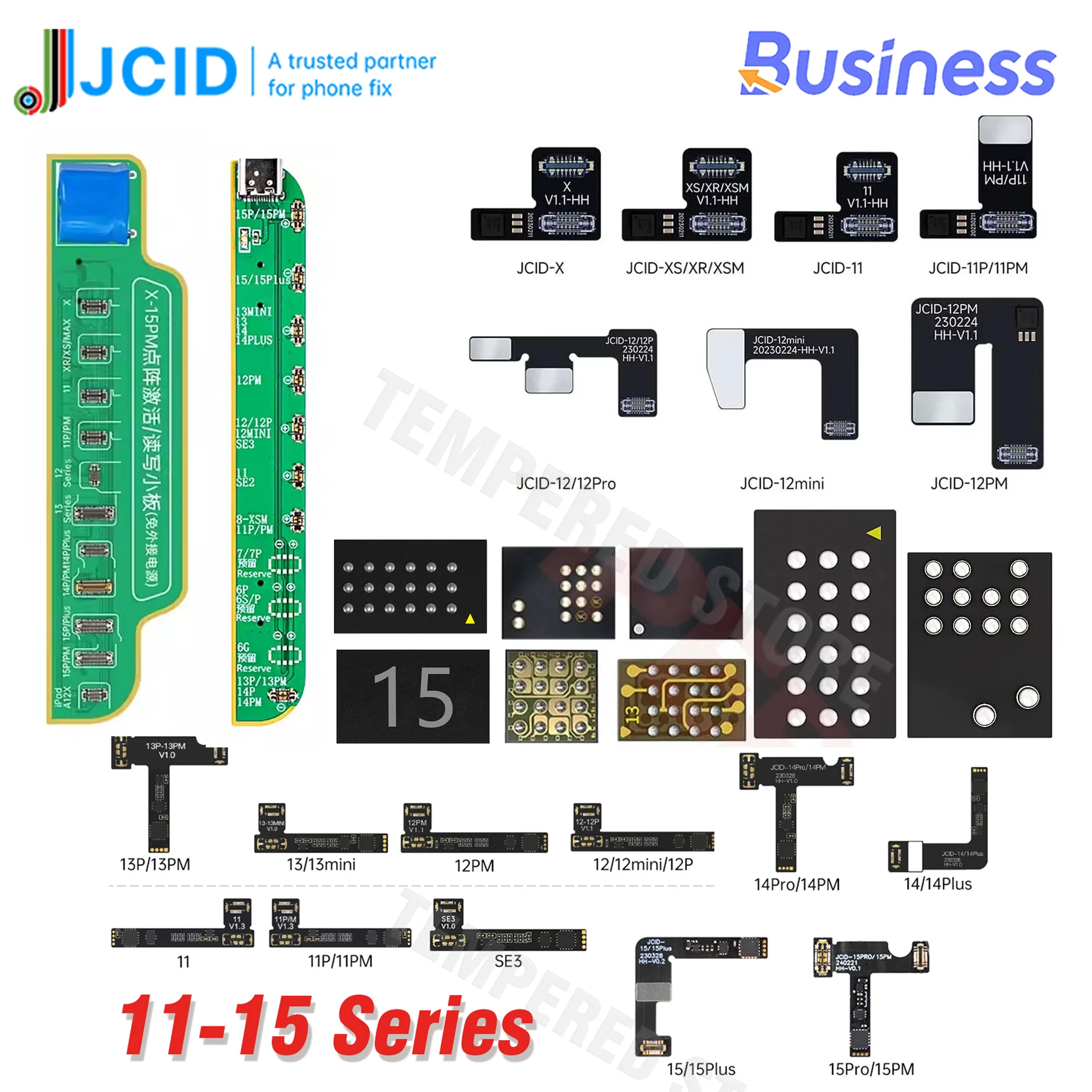 JCID JC علامة معرف الوجه كابل مرن للبطارية آيفون X-15PM نقطية قراءة الكتابة إصلاح لا لحام نقطة العارض روميو 1 2 رقاقة IC