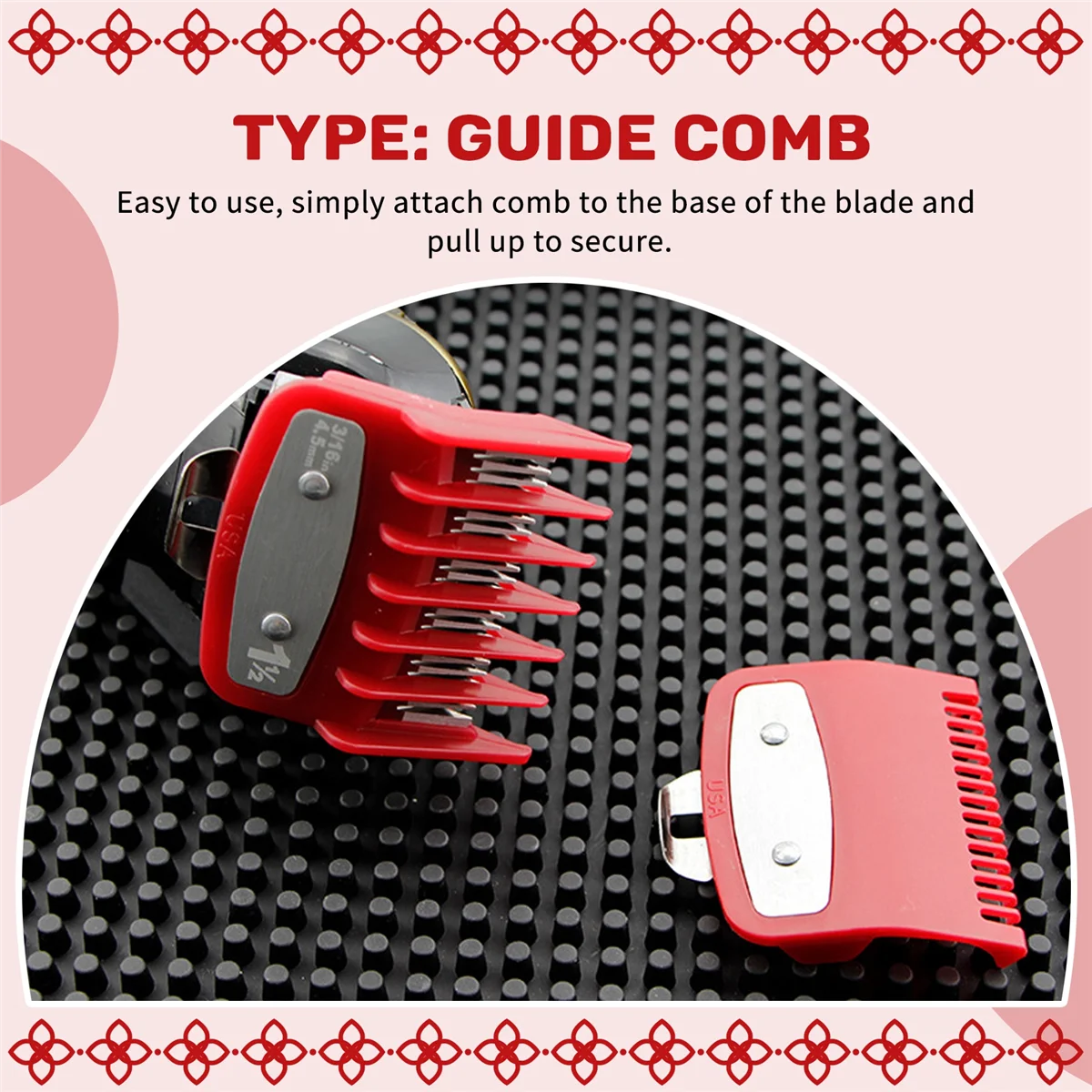 Juego de peine guía para cortadora de pelo Wahl, protectores estándar, piezas de estilo recortadora adjunta