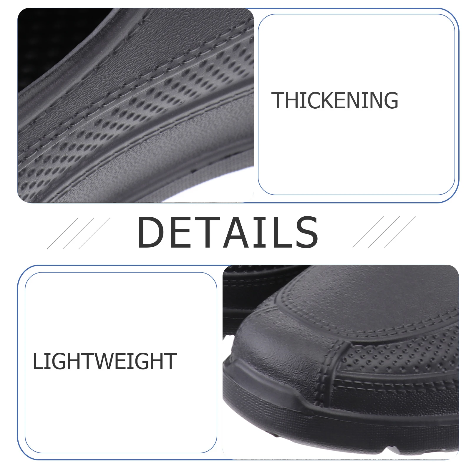 

EVA Shoes Lightweight Comfortable Oil-proof Chef Kitchen Work Non-slip Sole Black Multifunction Fireproof Safety