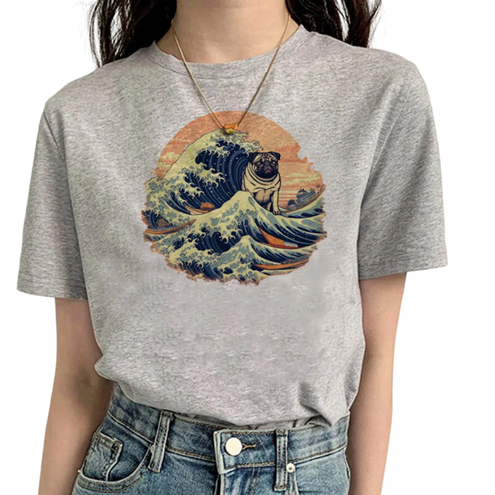 

Pug t-shirts women streetwear t shirt girl comic designer y2k clothes