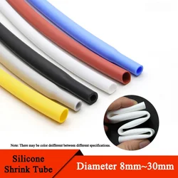 Silicone Heat Shrink Tube 0.8~30mm Diameter Flexible Cable Sleeve Insulated 2500V High Temperature Soft DIY Wire Wrap Protector