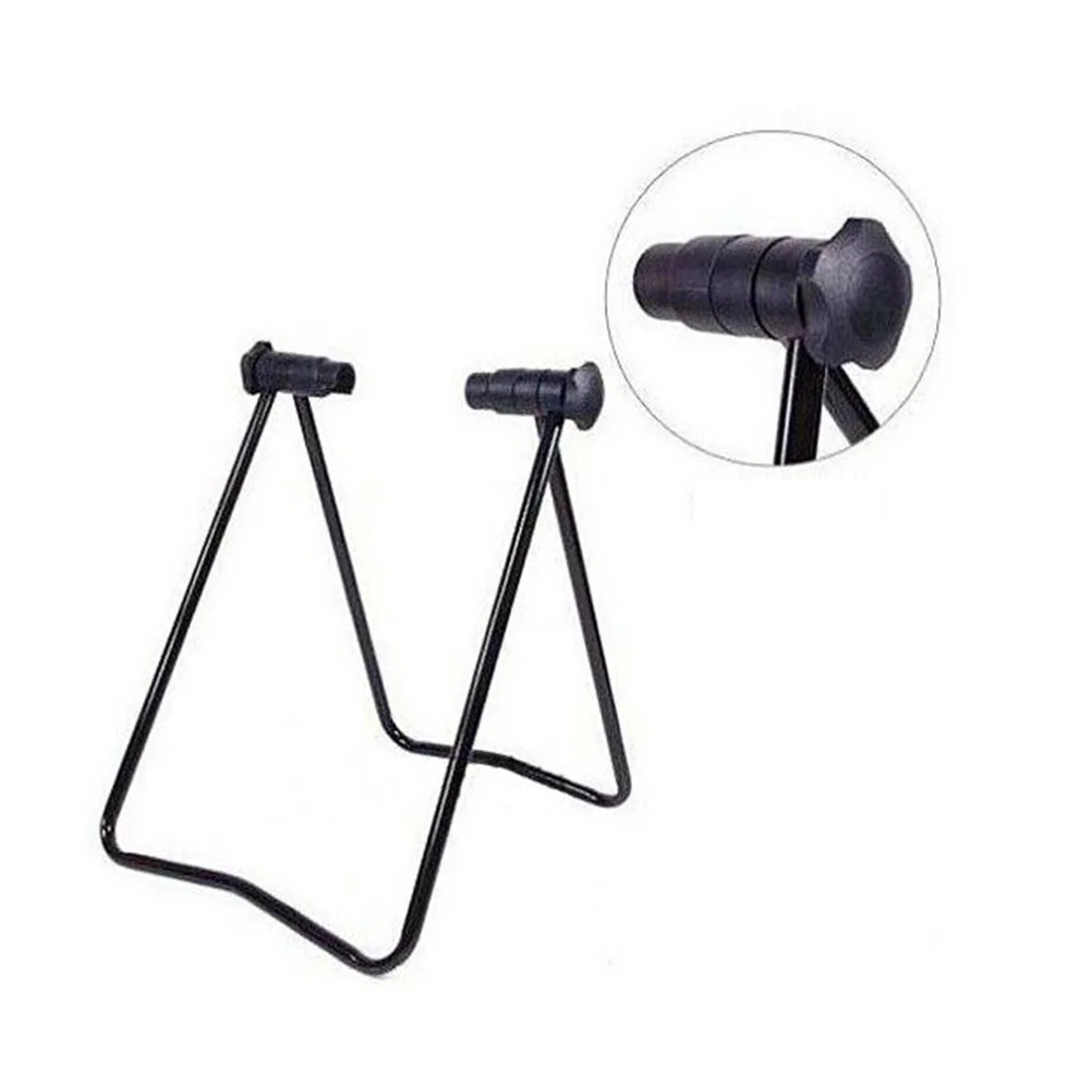 

1Pcs Bike Display Stand Adjustable Vertical Road Bike Triangle Repair Floor Stand Foldable Kickstand Black for Home Mechanic and