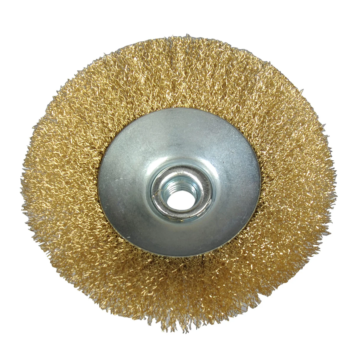 1 قطعة سلك شطبة فرشاة الروتاري الصلب النحاس مطلي فرشاة سلك عجلات M14 الموضوع ل زاوية طاحونة إزالة الصدأ تنظيف أداة